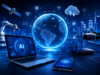 How Technology Is Changing Our Everyday Lives Modern technology elements showcasing AI, smart devices, cloud computing, and global connectivity.