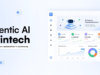The Rise of Agentic AI in Fintech: Beyond Chatbots and Automation Agentic AI in fintech dashboard showing AI-powered financial intelligence, total assets, income, and spending analytics